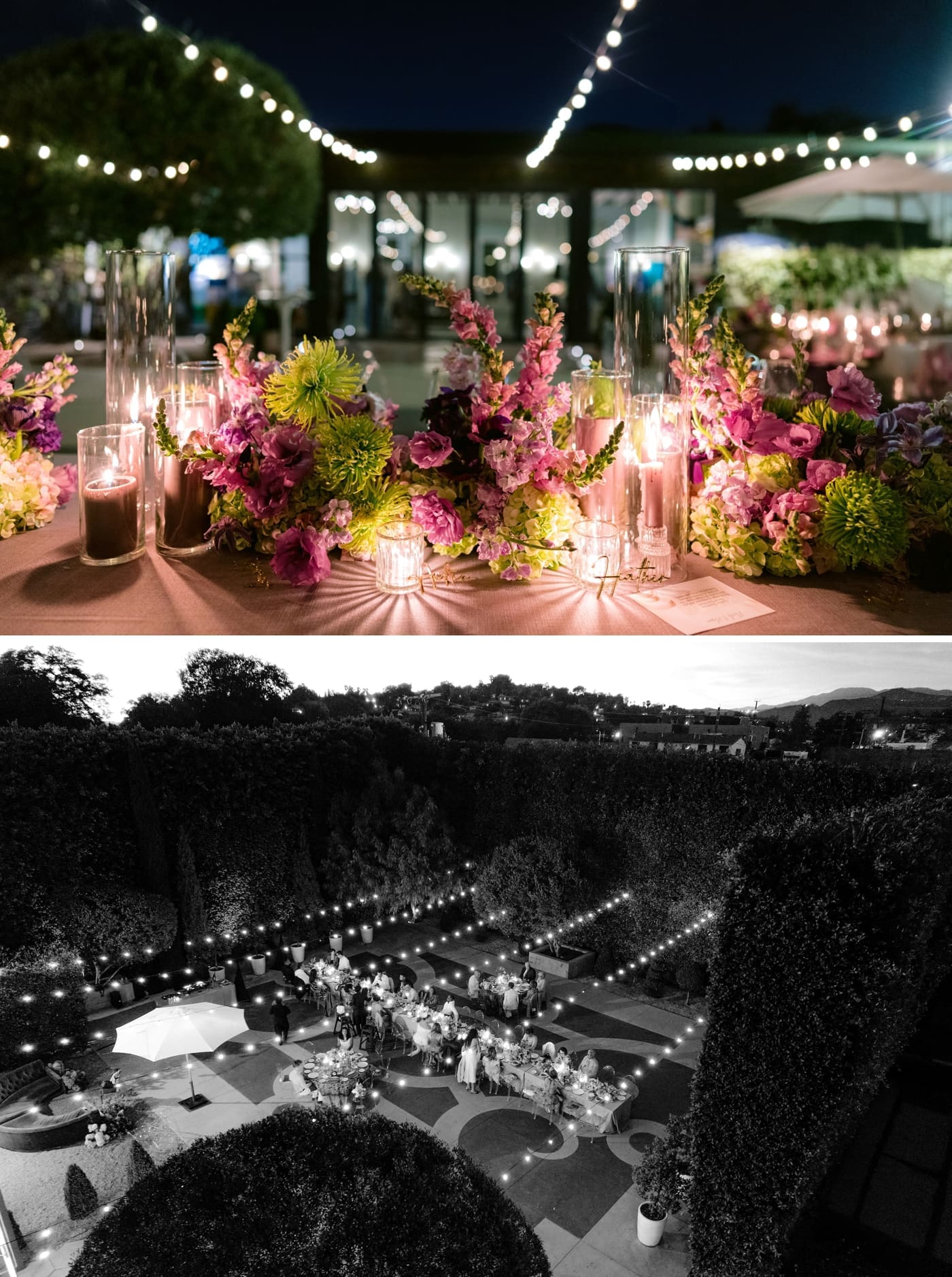 Outdoor reception at The Fig House