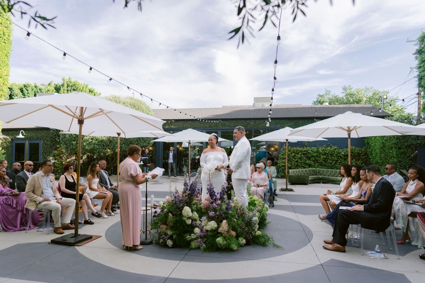 Wedding ceremony at The Fig House