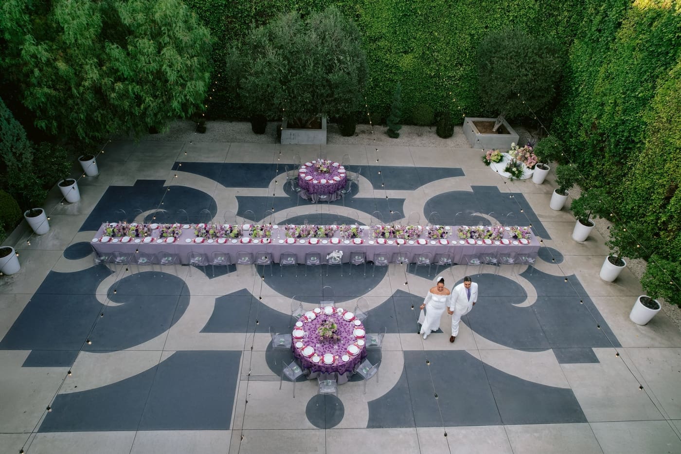 Outdoor reception at The Fig House