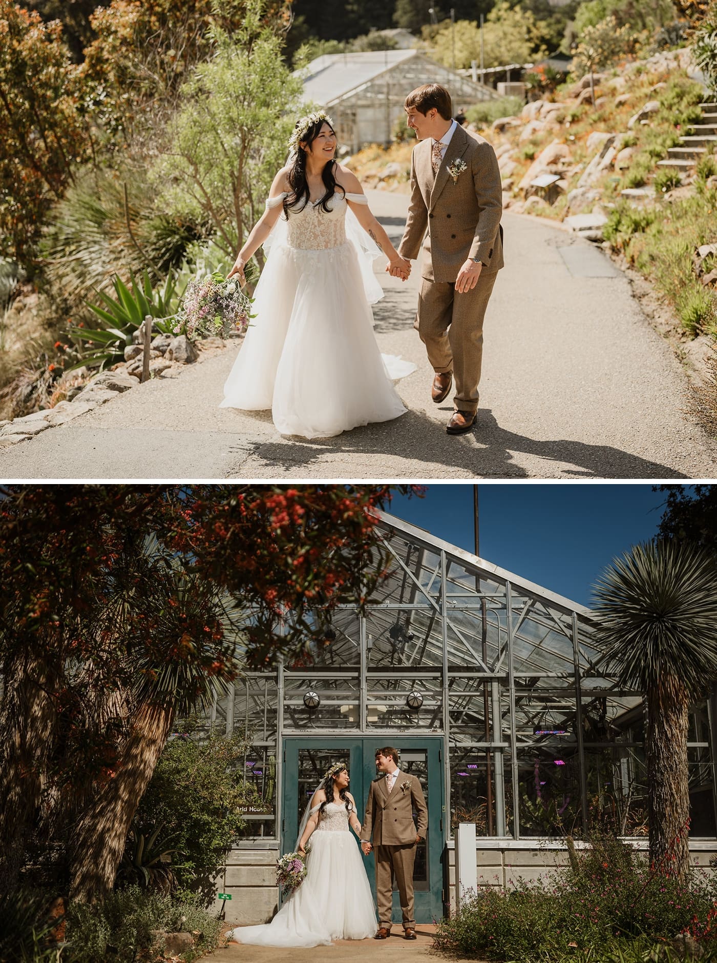 Bridal portraits at the UC Botanical Garden
