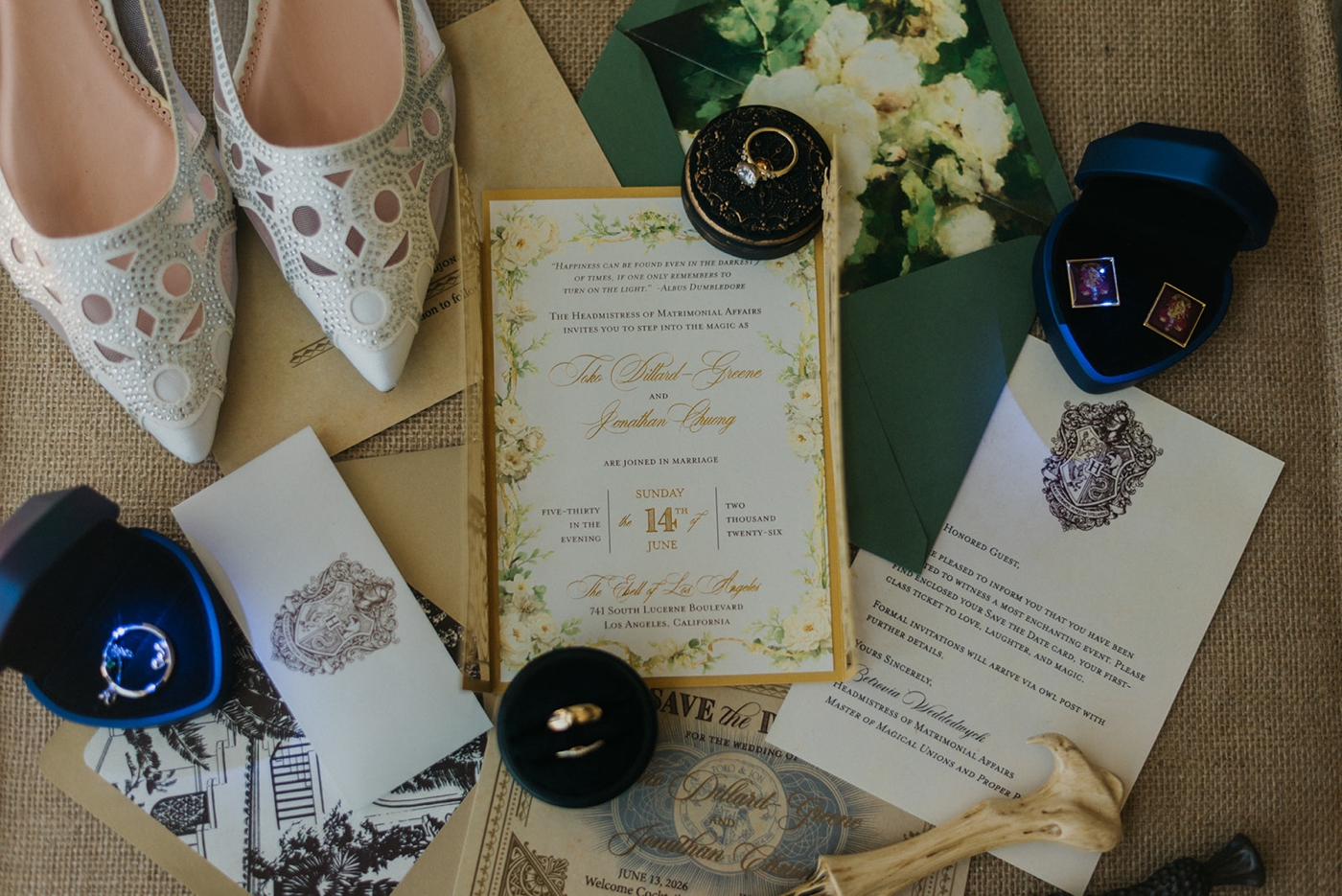 Harry Potter wedding invitation by Invitation Design Studio