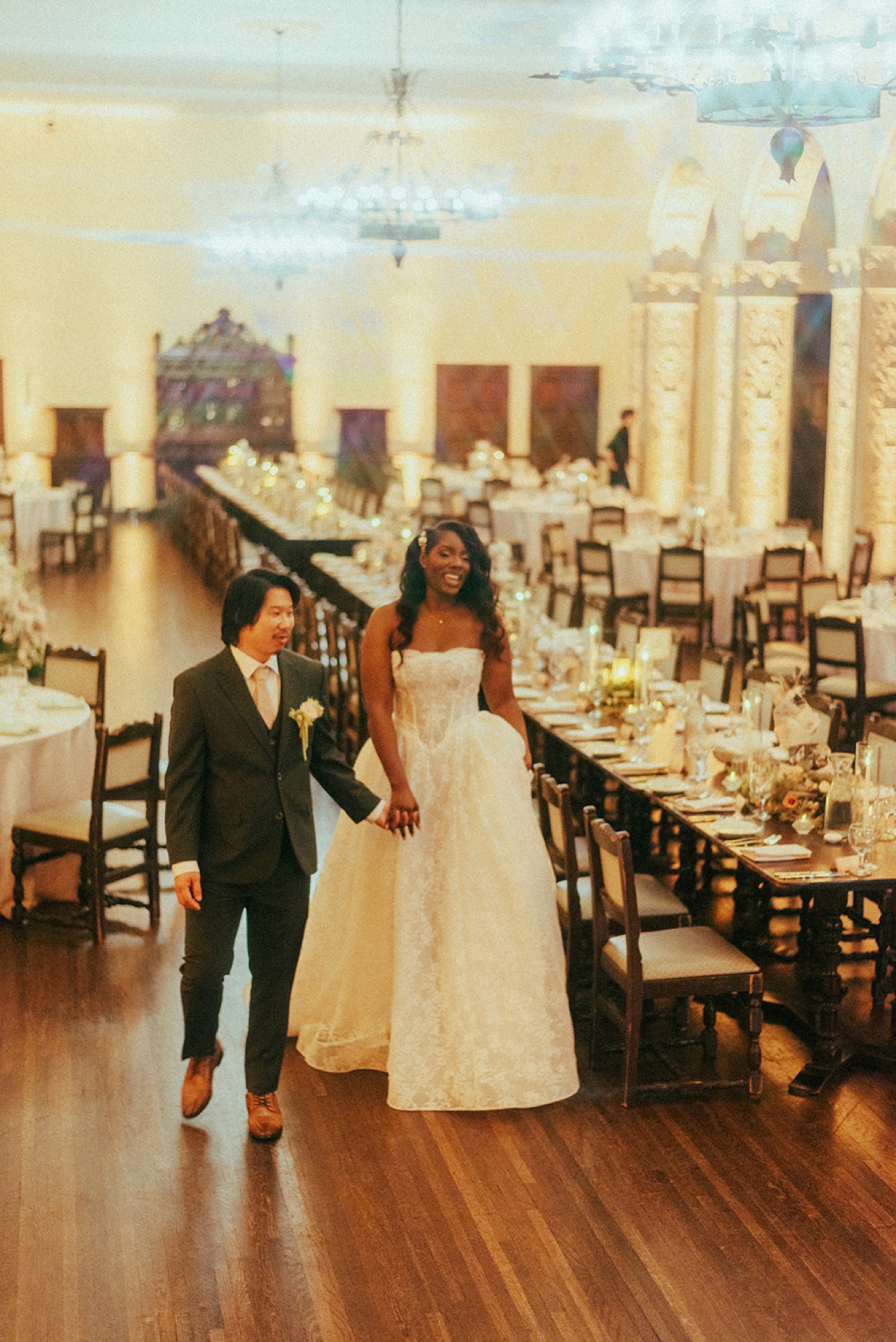 Reception reveal with the bride and groom at The Ebell of Los Angeles